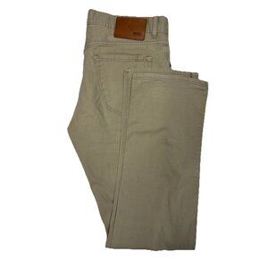 Hugo Boss Stretch Chino Mens 33x34 Beige Regular Fit Designer Pants
